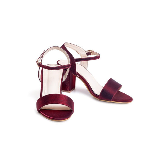 Shop Maroon & Gold Embroidered Leaf Ivy Heels by SOLE HOUSE at House of  Designers – HOUSE OF DESIGNERS
